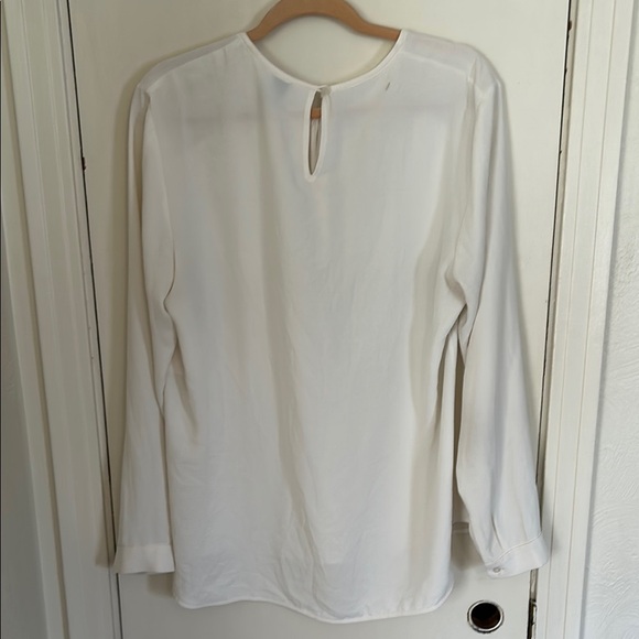 Anne Klein White Pleated Embellished Blouse - Picture 5 of 5